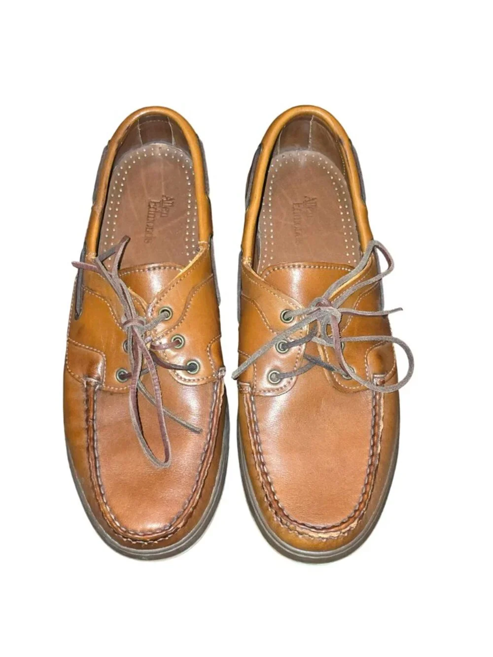 Allen Edmonds Eastport Mens Brown Leather Boat Shoes Size 11D CM2372